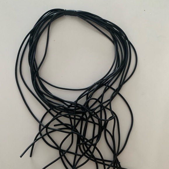 Frank Ideas Jewelry - Womens: Necklace; FRANK IDEAS, Black Rubber